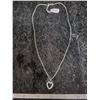 Image 1 : Sterling (.925) silver chain with heart pendant