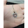 Image 4 : Sterling (.925) silver chain with heart pendant