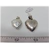 Image 2 : 28. Sterling silver heart pendants (2)