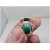 Image 3 : 29. Sterling (.925) ring size 8, Malachite stone