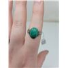 Image 4 : 29. Sterling (.925) ring size 8, Malachite stone
