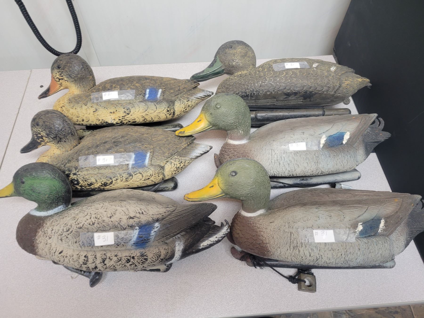 31. Lot of plastic duck decoys made in Italy