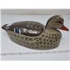 Image 3 : 32. Duck decoy, wood, hand carved, signed by Cecile Robbins, Harbor Beach Minn.