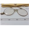 Image 3 : 42. Vintage glasses with nose clips, and safety chain, 16”