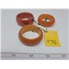 Image 1 : 75. Butterscotch bakelite napkin rings (3)