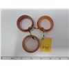 Image 2 : 75. Butterscotch bakelite napkin rings (3)