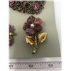Image 3 : 91. Lot of 4 pink tone broaches