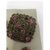 Image 4 : 91. Lot of 4 pink tone broaches