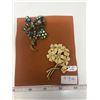Image 1 : 94. Floral broaches, marked, “My Fair Lady” and “Trifari”