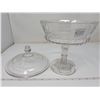 Image 2 : 120.  Pressed glass comport with lid, “Fruits”