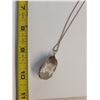 Image 4 : Sterling silver necklace, 16” with quartz crystal pendant