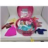 Image 1 : 142.   Barbie case with clothing and accessories