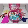 Image 2 : 142.   Barbie case with clothing and accessories