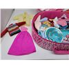 Image 4 : 142.   Barbie case with clothing and accessories