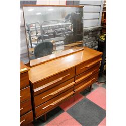1950S DRESSER MID CENTURY MODERN SOLID WOOD WITH