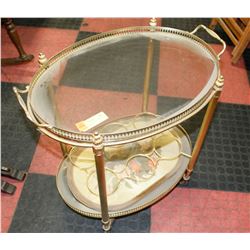 1950S BRASS COCKTAIL STAND WITH BOTTLE HOLDERS