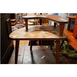 1950S BOOMERANG TIERED SIDE TABLE MID CENTURY