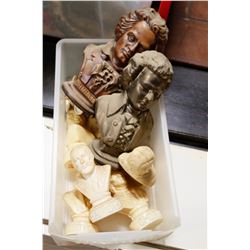 BIN OF VINTAGE MUSIC BUSTS
