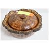 Image 1 : WOODEN DECORATIVE BOWL WITH LID