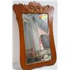 Image 1 : ANTIQUE SOLID WOOD HANGING WALL MIRROR