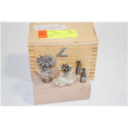 WOOD CASED DOVETAIL CUTTER SET ($100 NEW)