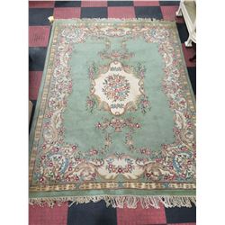 VINTAGE PURE VIRGIN WOOL AREA RUG SIZE 9FT X 7FT