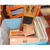 Image 1 : BOX OF RECORDS AND VINTAGE STORAGE BOXES