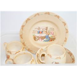 ASSORTED VINTAGE BUNNYKINS DISHES