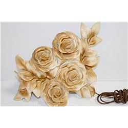 1960S FLORAL CERAMIC TABLE LAMP