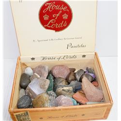BOX FULL OF SEMI PRECIOUS STONES