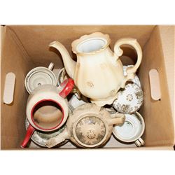 ASSORTED VINTAGE ENGLISH TEA POTS AND MORE