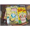 Image 1 : BOX OF ASSORTED VINTAGE COMICS AND TOYS