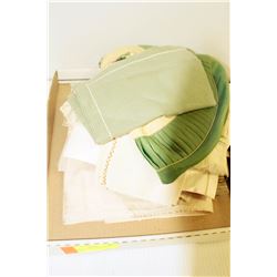 ASSORTED TABLE LINENS AND DOILIES
