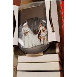 TOTE OF ASSORTED LIMITED EDITION COLLECTOR PLATES