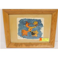 ORIGINAL PAINTING TITLED ACCIDENTAL TURKEY 1976