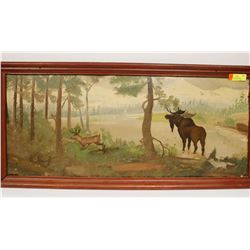 ORIGINAL OIL ON BOARD IMPRESSIONIST MOUNTAIN