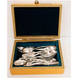 1978 COMMONWEALTH GAMES SILVER SOOON SET IN CASE