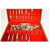 Image 1 : VINTAGE ROGERS SILVERWARE SET IN WOODEN CASE