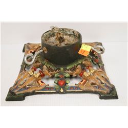 VINTAGE CAST IRON TREE STAND