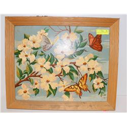 ORIGINAL OIL ON BOARD PAINTING OF BUTTERFLIES