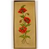 Image 1 : 1977 NEEDLEPOINT POPPY PICTURE. 17 X 37