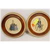 Image 1 : FRAMED PAIR OF NEEDLEPOINT MAN AND WOMAN
