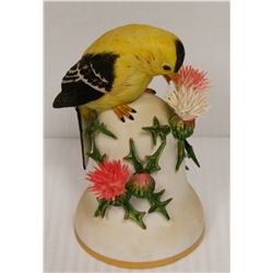 JAPANESE PORCELAIN BIRD BELL COLLECTIBLE IN BOX