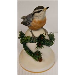 JAPANESE PORCELAIN BIRD BELL COLLECTIBLE IN BOX