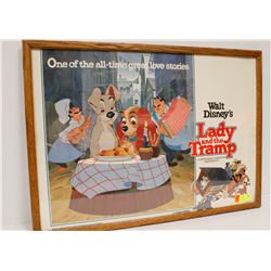 ORIGINAL DISNEY LADY AND THE TRAMP MOVIE POSTER