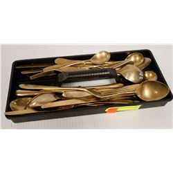 ASSORTED GOLD PLATED CUTLERY