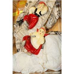 ASSORTED VINTAGE FIGURAL DECORATIONS VINTAGE