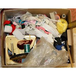 LARGE BOX OF ASSORTED SEWING NOTIONS