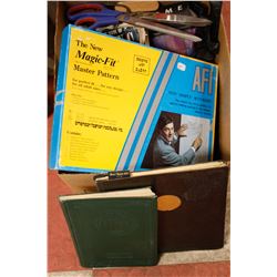 VINTAGE TAILORING BOOKS, PATTERNS, SCISSORS AND