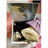 Image 1 : ESTATE BOX WITH POODLE LAMP, PAINTINGS AND MORE